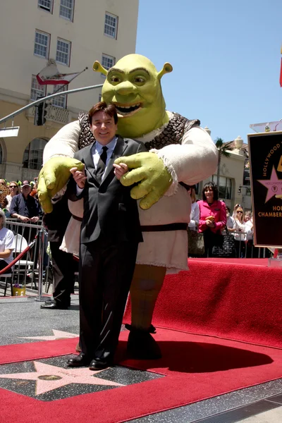 Mike Myers ve Shrek — Stok fotoğraf