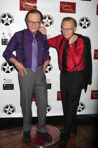 Larry King Wax figure (Purple shirt), Larry King — Stock Photo, Image