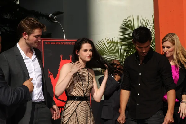 Robert Pattinson, Kristen Stewart, Taylor Lautner — Zdjęcie stockowe