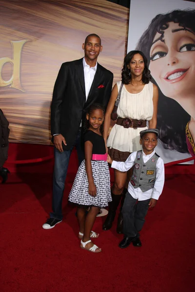 Reggie Miller, Sister, Niece & Nephew — Stock Photo, Image