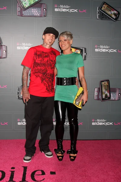 Carey Hart e cantora Pink — Fotografia de Stock