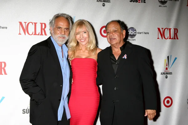 Tommy & Shelby Chong, with Cheech Marin — Stock Photo, Image