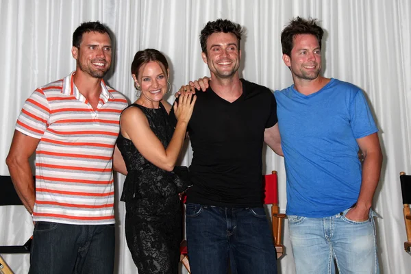 Joshua morrow, sharon case, daniel goddard, żartów — Zdjęcie stockowe