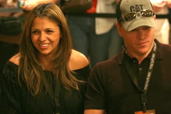 Matt Damon & γυναίκα — Φωτογραφία Αρχείου