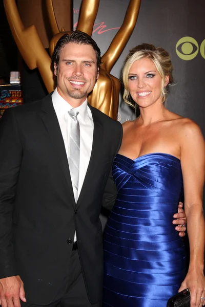 Joshua Morrow & Wife Tobe — Stock Photo, Image
