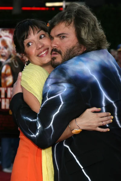 Jack Black & felesége Tanya Haden — Stock Fotó