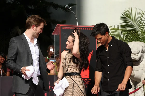 Robert Pattinson, Kristen Stewart, Taylor Lautner — Fotografia de Stock