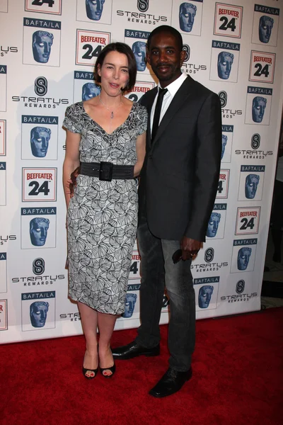 Olivia Williams ve kocası Rhashan taş — Stok fotoğraf