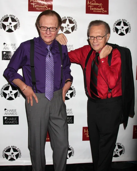 Larry King Wax figure (Purple shirt), Larry King — Stock Photo, Image