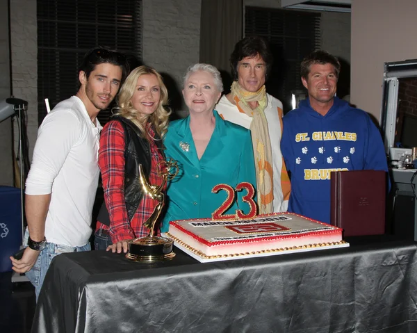 Brandon Beemer, Katherine Kelly Lang, Susan Flannery, Moss György Winsor Harmon — Stock Fotó