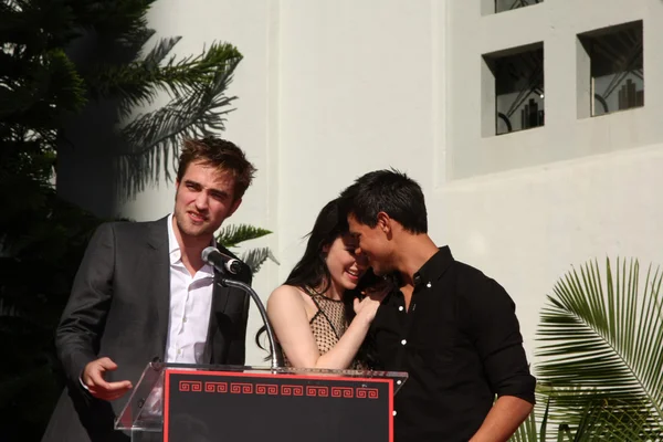 Robert Pattinson, Kristen Stewart, Taylor Lautner — Foto de Stock