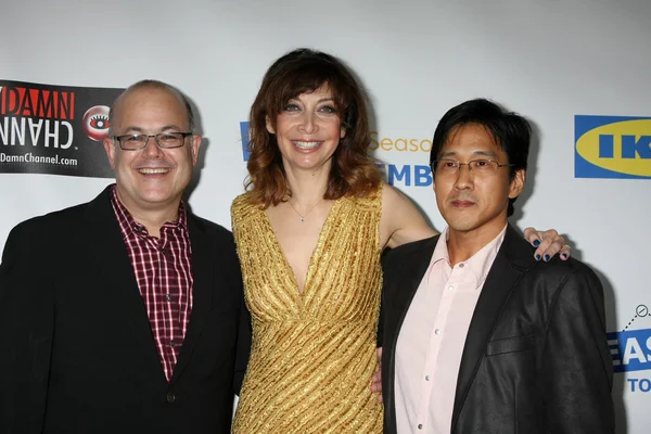 Rob Barnett, Illeana Douglas, Michael Kang — Stock Photo, Image