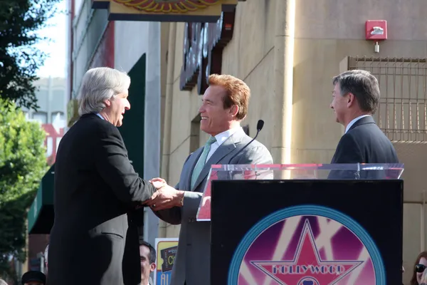 James Cameron & Arnold Schwarzenegger — Stockfoto