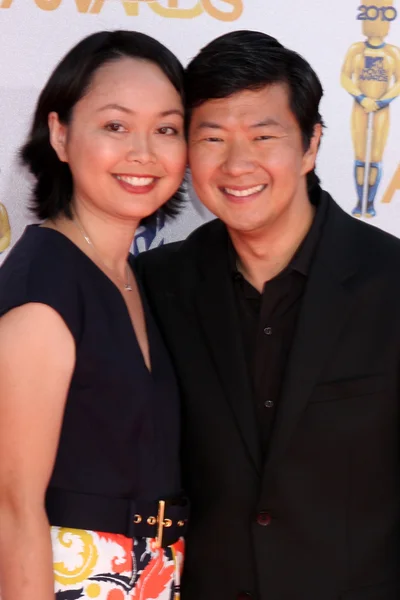 Ken jeong a manželka tran — Stock fotografie
