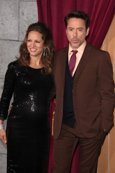 Robert Downey Jr and wife Susan Downey — Stock Photo, Image