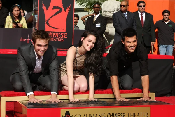 Robert Pattinson, Kristen Stewart, Taylor Lautner — Stockfoto