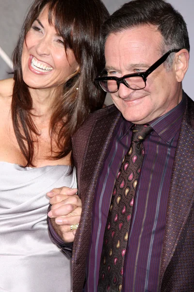 Susan Schneider & Robin Williams — Stock Photo, Image