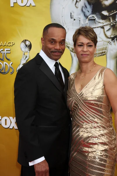 Rocky Carroll & Wife — Stock Photo, Image