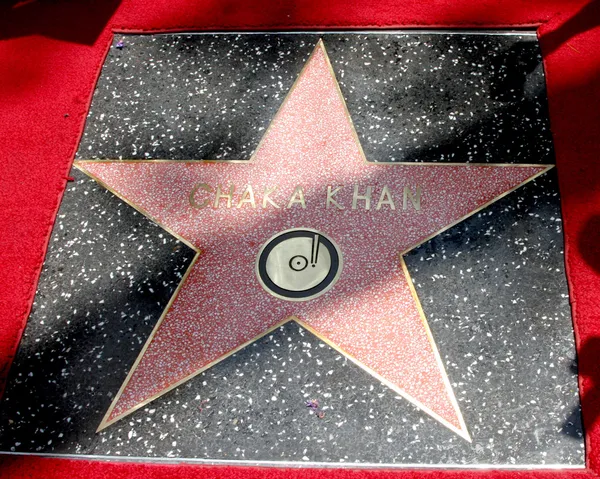 Chaka kahns walk of fame star — Stockfoto