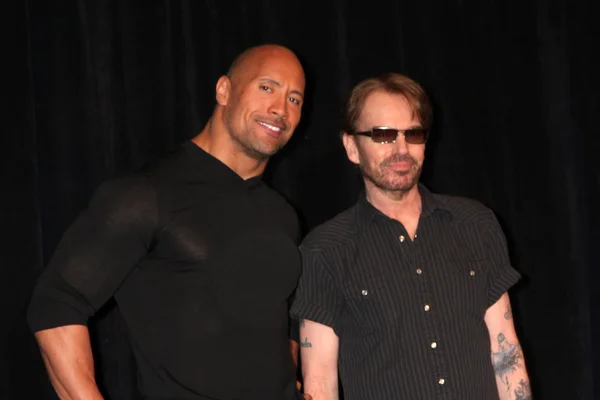 Dwayne johnson & billy bob thornton z "szybciej" — Zdjęcie stockowe