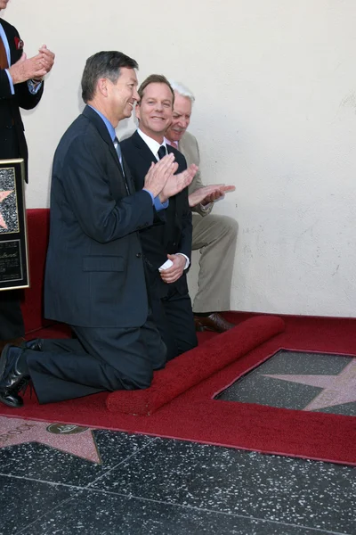 LeRon Gubler ve Kiefer Sutherland ve Donald Sutherland — Stok fotoğraf