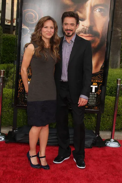 Robert Downey Jr idealna żona Susan — Zdjęcie stockowe
