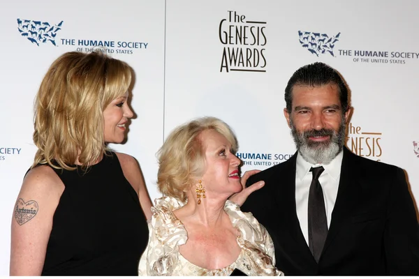 Melanie Griffith, Tippi Hedren, Antonio Banderas — Foto de Stock