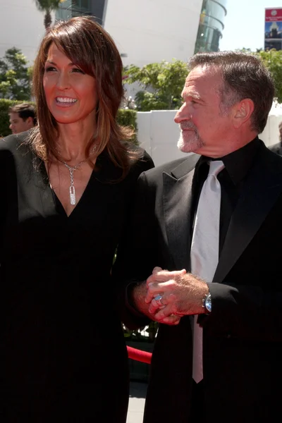 Susan Schneider ve Robin Williams — Stok fotoğraf