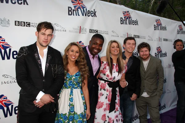 James Durbin, Haley Reinhart, Jacob Lusk, Lauren Alaina, Scotty McCreery, Casey Abrams — Stock Photo, Image