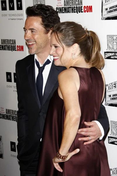 Robert downey jr und frau susan — Stockfoto