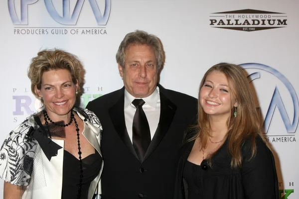 Charles Roven, esposa e hija — Foto de Stock