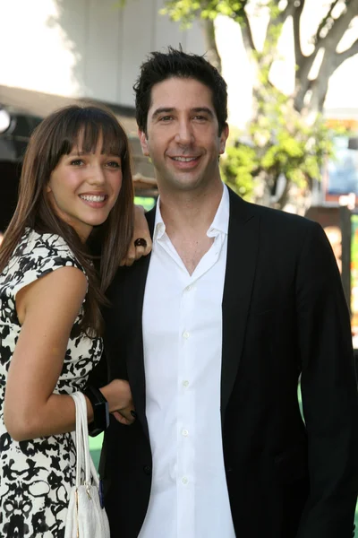 David Schwimmer and Zoe Buckman — Stock Photo, Image