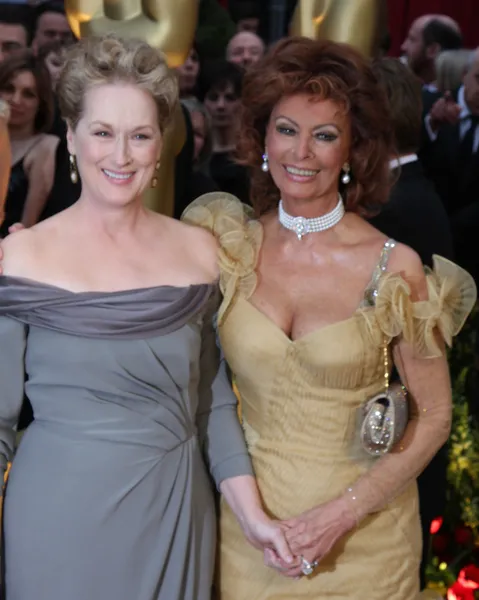 Meryl Streep and Sophia Loren — Stock Photo, Image