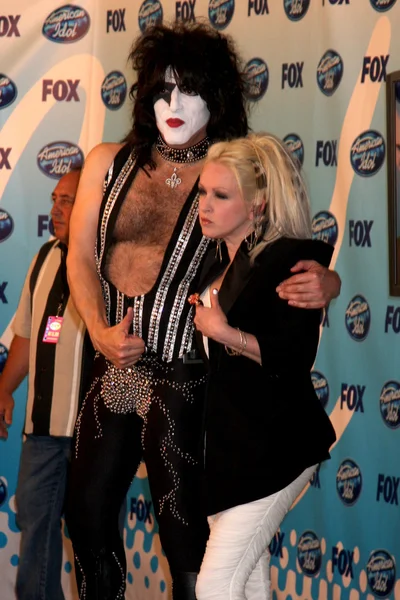 Paul Stanley, Cyndi Lauper — Stock Photo, Image