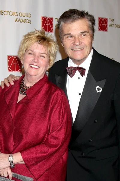 Fred Willard y su esposa — Foto de Stock