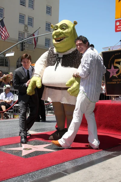 Mike Myers Shrek, Antonio Banderas —  Fotos de Stock