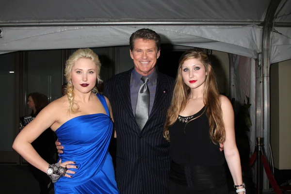 Hayley Hasselhoff, David Hasselhoff, Taylor-Ann Hasselhoff — Foto de Stock