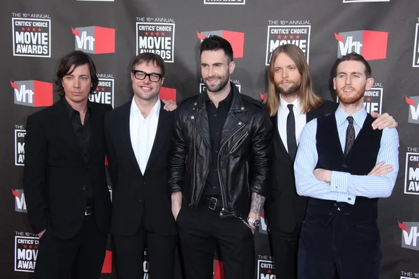 Matt Flynn. Mickey Madden. Adam Levine, James Valentine e Jesse Carmicha — Fotografia de Stock