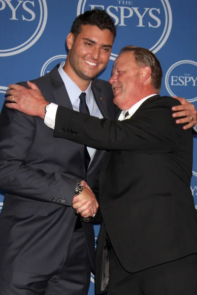 Detroit Tigers Pitcher Armando Gallaraga & MLB Umpire Jim Joyce — Stock Photo, Image