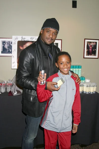 Blair Underwood and son Paris — Stock Photo, Image