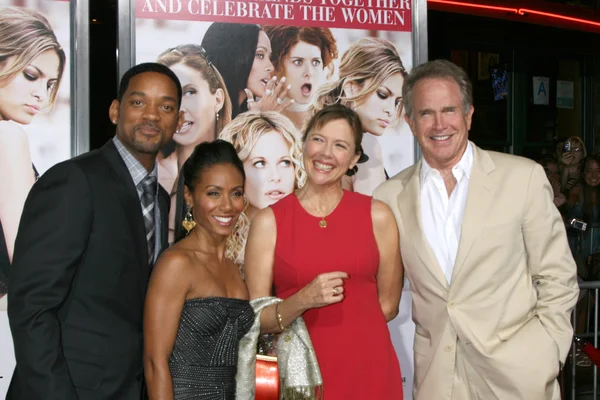 Will Smith, Jada Pinkett Smith, Annette Bening, Warren Beatty — Stock Photo, Image