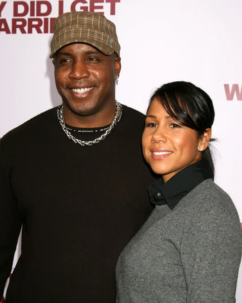 Barry Bonds & Ehefrau — Stockfoto