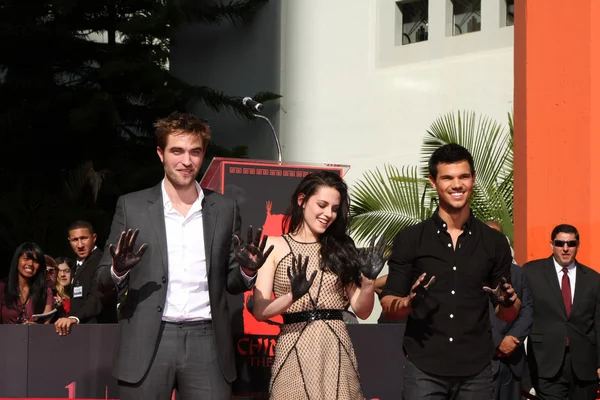 Robert Pattinson, Kristen Stewart, Taylor Lautner — Fotografia de Stock