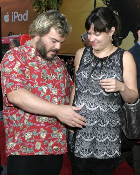 Jack Black & vrouw — Stockfoto