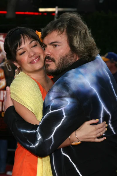 Jack Black & Esposa Tanya Haden — Foto de Stock