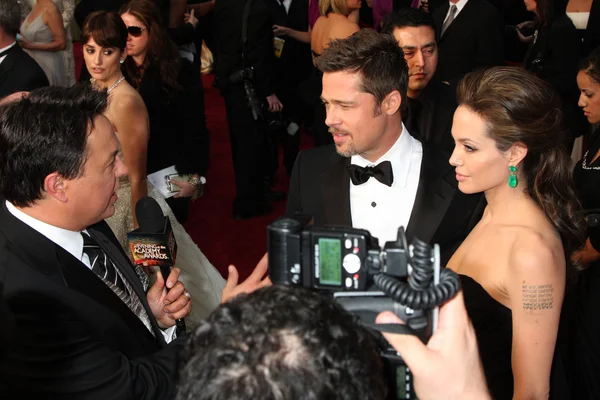 Brad pitt och angelina jolie — Stockfoto