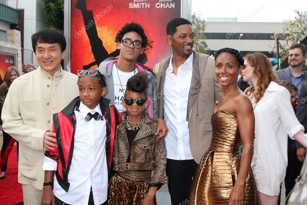 Jackie Chan, Jaden Smith, Trey Smith, Willow Smith, Will Smith