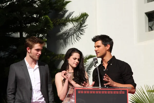 Robert Pattinson, Kristen Stewart, Taylor Lautner — Zdjęcie stockowe