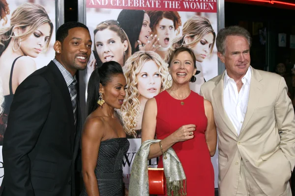 Will Smith, Jada Pinkett Smith, Annette Bening, Warren Beatty — Stock Photo, Image