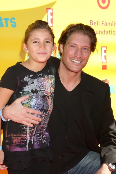 Sean Kanan ve kızı Simone — Stok fotoğraf
